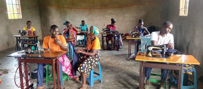 Community women training in tailoring