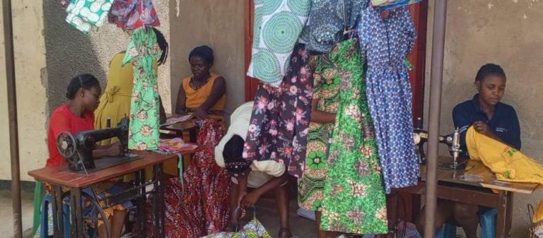 Community women training in tailoring